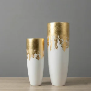 Moderní dekorativní květináč Luxe 70 v bílo