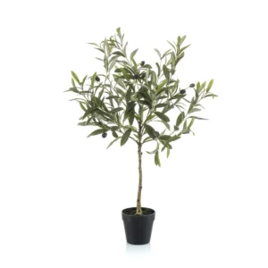 Umelý olivovník 70 cm v čiernom kvetináči