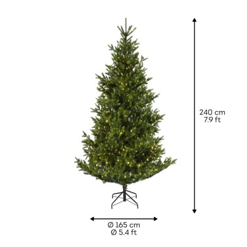 Umelý vianočný stromček Nordmann 240 cm – s LED osvetlením