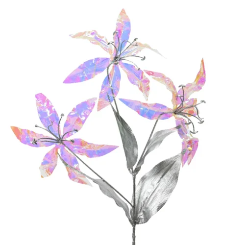 910339_Ljiljan - srebrni s holografskim cvjetovima