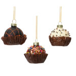 Vianočná ozdoba sklenený koláčik