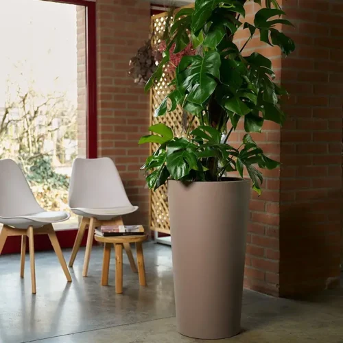 Dekoratívny kvetináč Brooklyn 75 x 40 cm – matná taupe farba