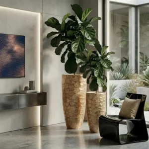 Dekoratívny kvetináč Grand Gold 70 × 35 cm