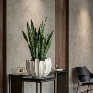 Dekoratívny kvetináč Linea 41 × 35 cm Beige