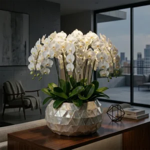 Váza na kvety Lumi 36 × 20 cm Pearl