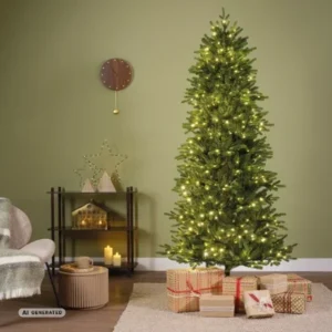 Slim vianočný stromček Greenland 210 cm s LED
